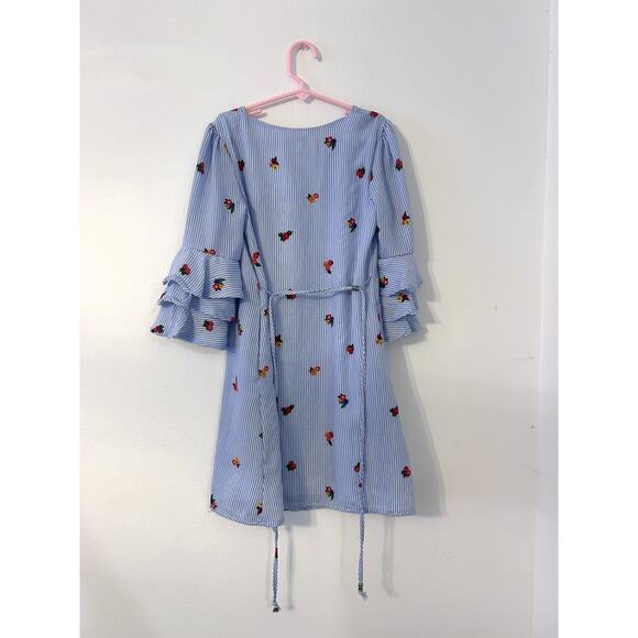 Speechless Blue Floral Dress Girls Size 8 - Picture 3 of 6